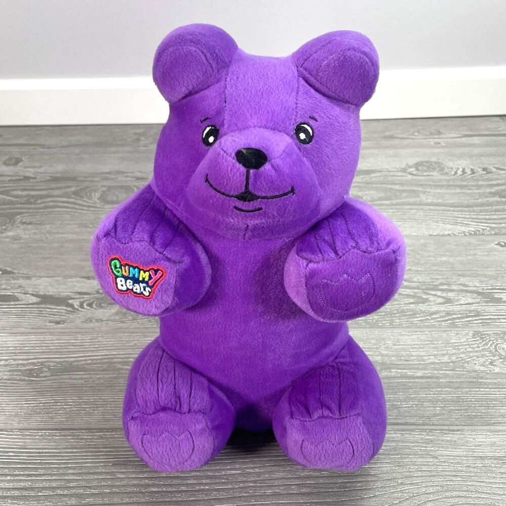 2009 Totally Me by Toys R Us PURPLE GUMMY BEAR 12" Candy Plush Stuffed Animal